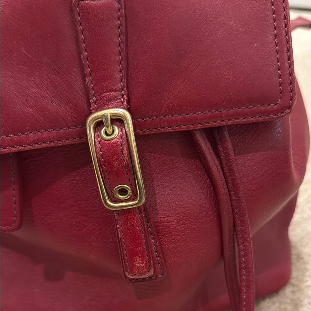 Coach Red Leather Backpack - image 4